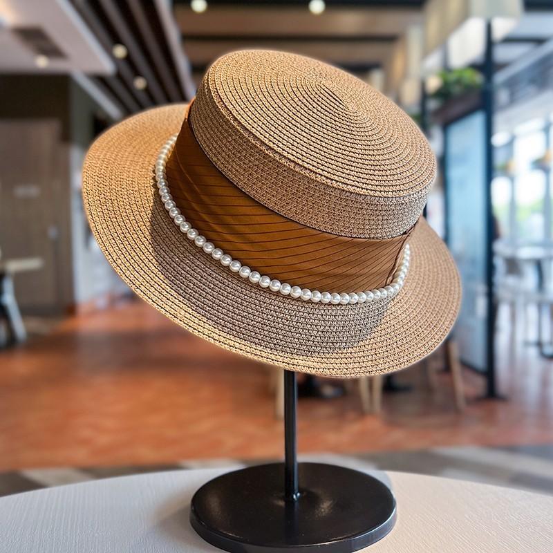 Seaside Beach Hat Lace Straw Hat Children Summer Visor Breathable Sunscreen Bucket Hat Vacation Style Straw Hat