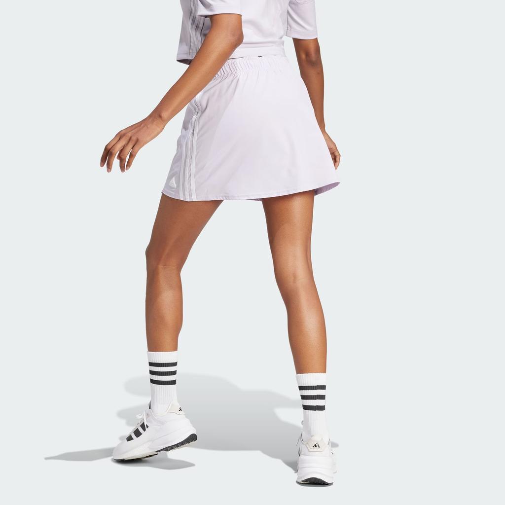 Adidas All-Gender Dance Woven Skort With Three Stripes And Elastic Waist Women Bottoms Silver IS0888