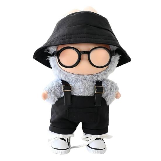 Doll Clothes Set for 15/17cm La Bubu Overalls Glasses Hats And Shoes Set Stylish Dolls Wardrobe Accessories