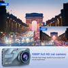 Screen Dual Lens HD 1080P Dash Cam Front&Rear Built-in GPS 170° Wide Angle DVR with G-sensor/Night Vision/Motion Detection/Loop