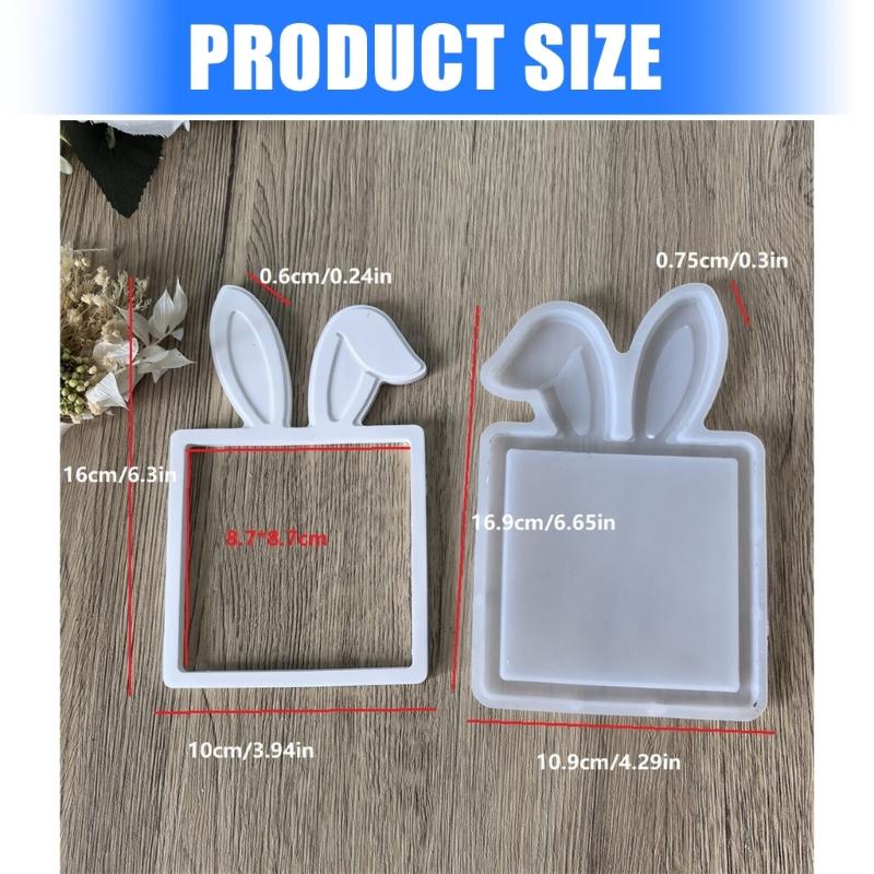 Silicone Easters Rabbits Mould Detachable Designs Multipurpose Candle Soap Chocolate Craft Tool Home Decoration