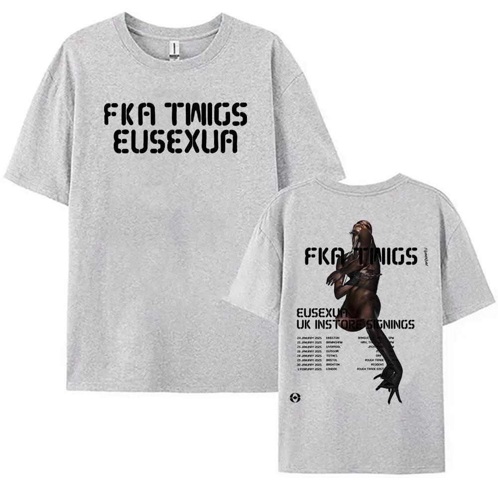 2025 Album Eusexua 2025 Tour Tshirts Singer FKA Twigs Printing Tshirt Cotton Soft Short Sleeve Teeshirt Unisex Streetwear Tees