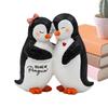 Pingvinstaty Söt Romantisk Harts Heminredning Par Pingvinfigurer Skrivbordsstaty för Jul Födelsedag Alla hjärtans dag Fest