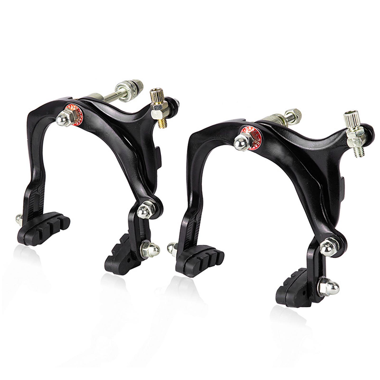 1 Pair Road Bike Caliper Brake Aluminum Brakes Long Arm Pliers Brake Calipers C Brake City Cycle Road Bike Brakes Caliper чёрный