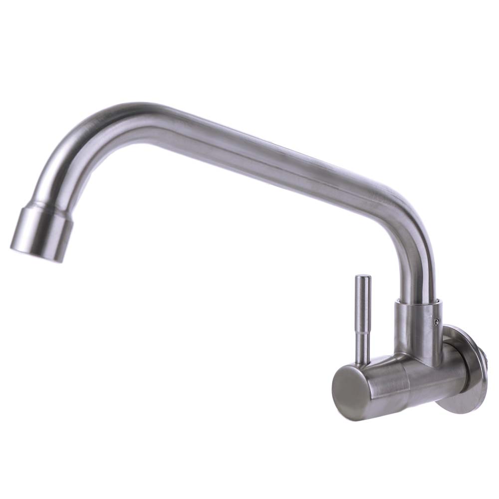 Stainless Steel Sink Water Tap Splash-proof Single Cold Water Faucet Washbasin