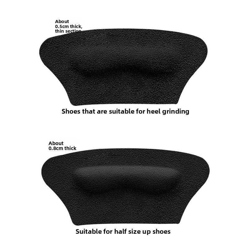 Leather Heel Sticker Boots Soft Widened Anti-wear Sticker Sneakers Invisible Size Adjustment Half Size Pad High Heels