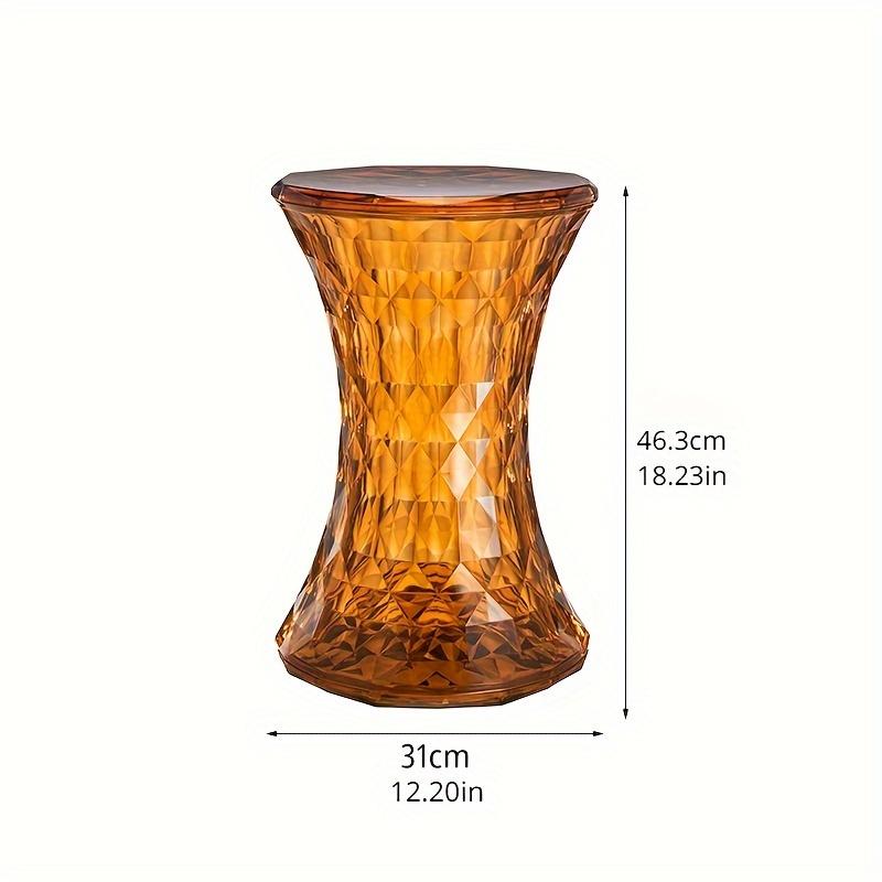 Storage Stool - Luxurious Acrylic Transparent Stool - Multi-purpose Bathroom Stool & Living Room Stool оранжевый