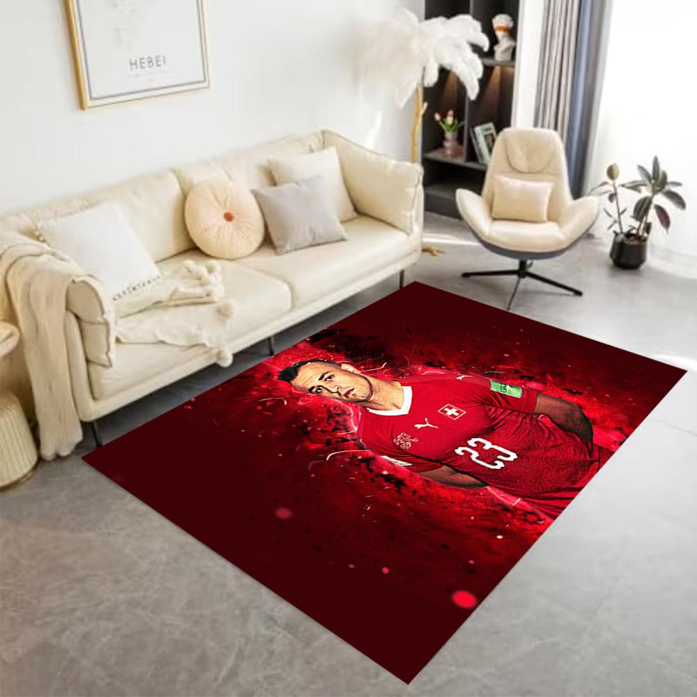 Dynamic Soccer Player Action Floor Rug Office Rug Perfect for Kitchen Decorate room Balcony Foyer Anti-slip Rug Anime Office Decor Gift for Festivals