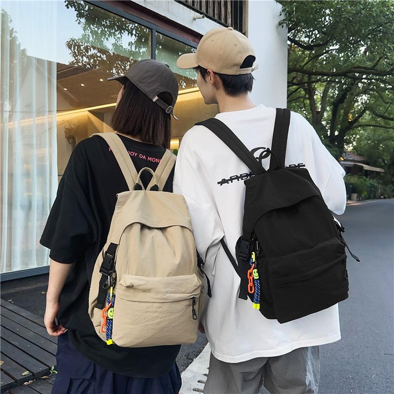 Schoolbag trendy brand pleated backpack women's 1011 new lightweight fashion schoolbag large capacity leisure travel backpack men