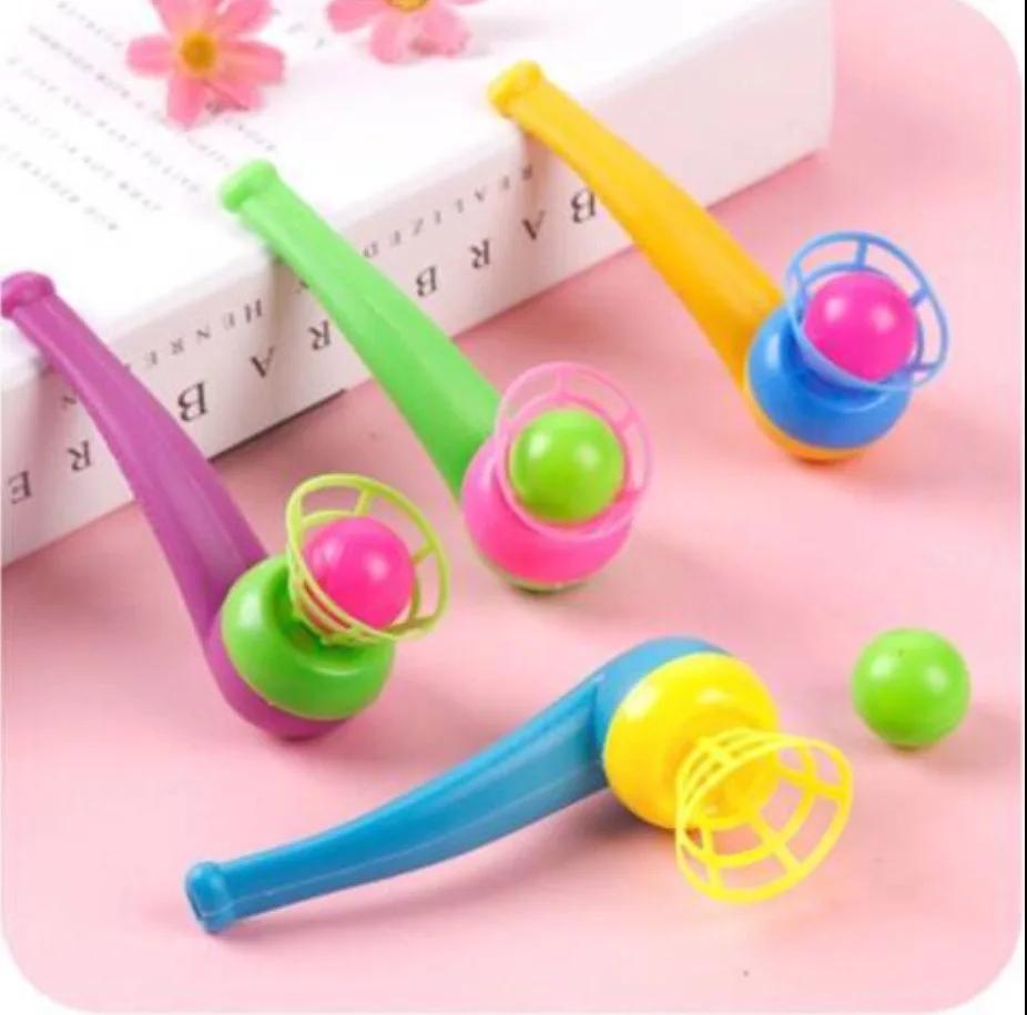 12Pcs Suspended Blow Pipe Blow Ball Rod Game Children Balance Training Floating Blowing Ball Magic Dangling Family Kids Toy