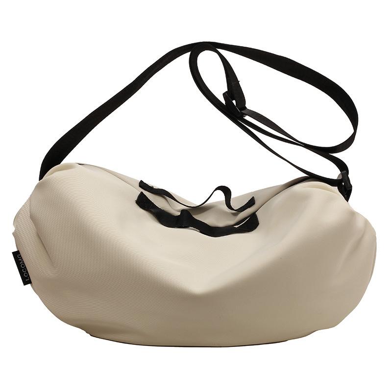 

Popular bags women s bags 2025 new trendy canvas bags wide shoulder straps single shoulder underarm bags casual versatile messenger bags чистий білий колір