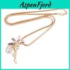 Stylish Angel Wing Pendant Necklace Floral Alloy Jewelry Gift For Women Corporate Event Souvenir