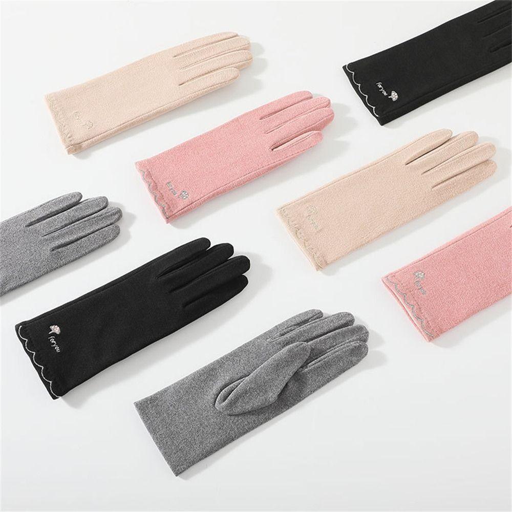 Touchscreen Warm Gloves Thickened Thermal Mittens Fashion Cold Weather Gloves  for Women