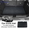 Car Rear Trunk Mat for BMW Mini Aceman J05 2024 2025 Anti-kick Pad Interior Protective Decal Accessories Flannel Styling