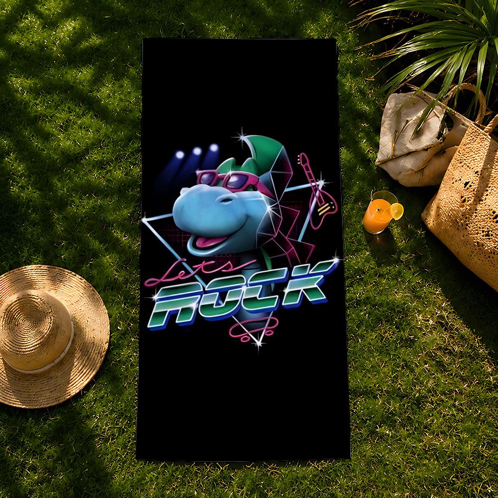 Cartoon Denver the Last Dinosaur Towel beach towel, quick drying absorbent bath towel for Swim,Gym,Camping,Outdoor