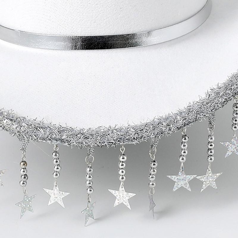 Shimmering Sequins Star Fringe Cowboy Hats Woman Female Lightweight Cowboy Hats Western Party Hat Male Windproof Hat
