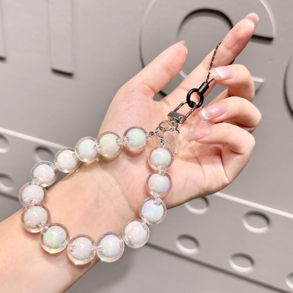 Colorful Beaded Bracelet New Style Ab Women's Mobile Phone Case Lanyard Keychain Accessory