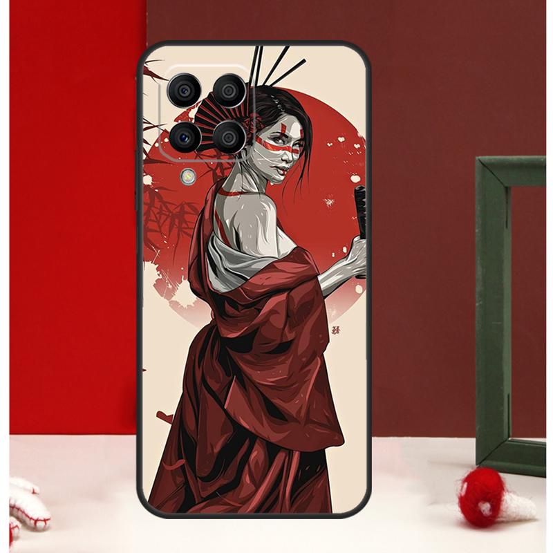 Samurai Warrior Geisha Case For Samsung Galaxy M31 M11 M21 M14 M34 M54 M12 M32 M52 M15 M13 M16 M36 M56 M53 M35 M55
