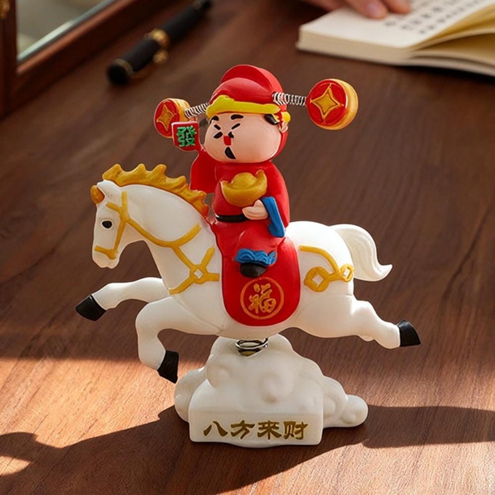 Cute God Of Wealth Desktop Decor Year of The Horse Horse Year Figurines  Center Console