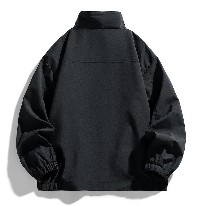 Men's Spring and Autumn Stand-up Collar Jacket Jacket Men's Casual Loose Korean Version of Trendy Workwear Versatile Fashion Men's Top