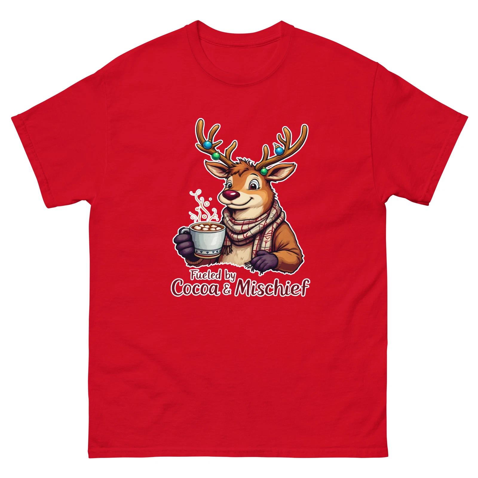 Fueled by Cocoa And Mischief Christmas Xmas Funny T-Shirt 4XL