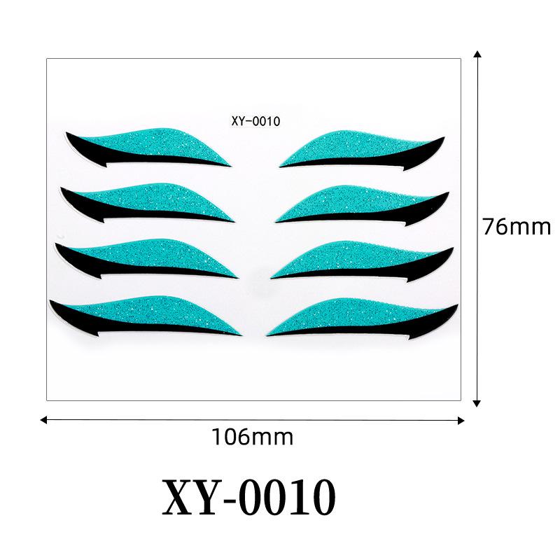 European Waterproof Self-Adhesive Eye Shadow & Eyeliner Stickers for Party & Stage Makeup