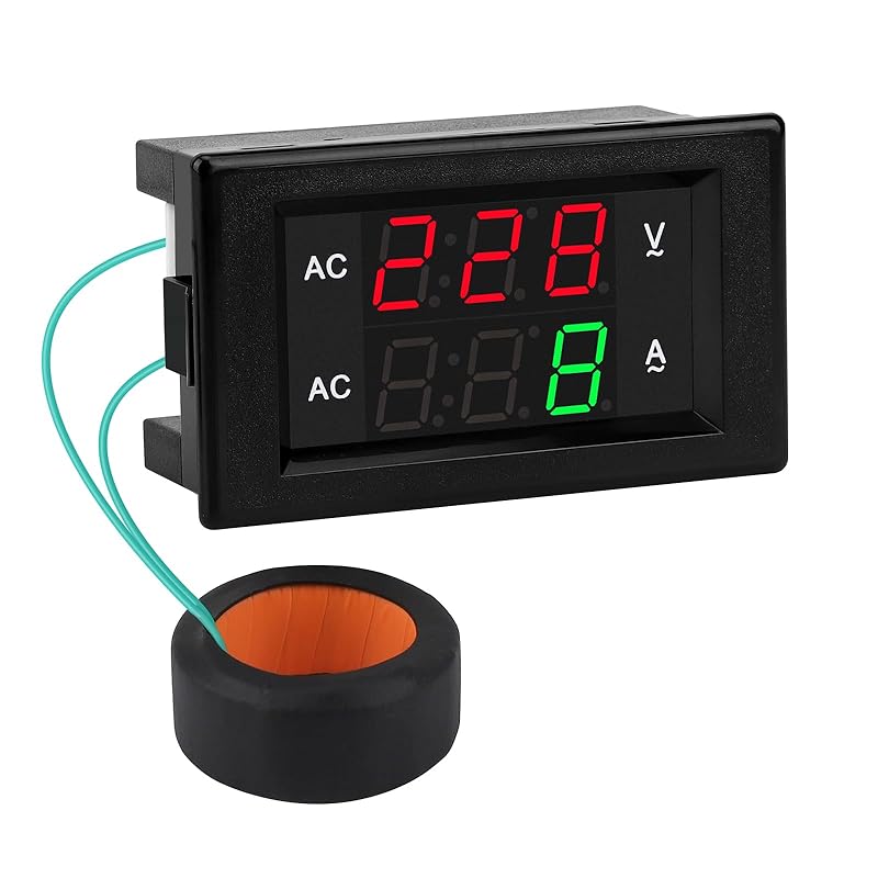 DROK DC 4.5-100V Digital Voltmeter Ammeter Multimeter Panel, DC Amp Meter Voltage Meter, Current Meter 0-50A Volt Tester, LED Display Voltage Gauge