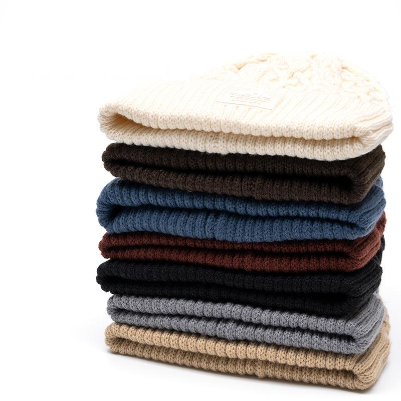Samt Strickmütze Warme Wollmütze Herren Damen Winter Winddicht Kältefest Ohrenschutz Mütze