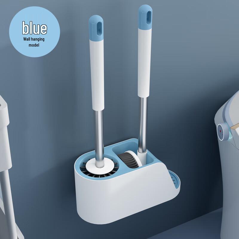 Wall-Mounted Toilet and Bathtub Cleaning Brush