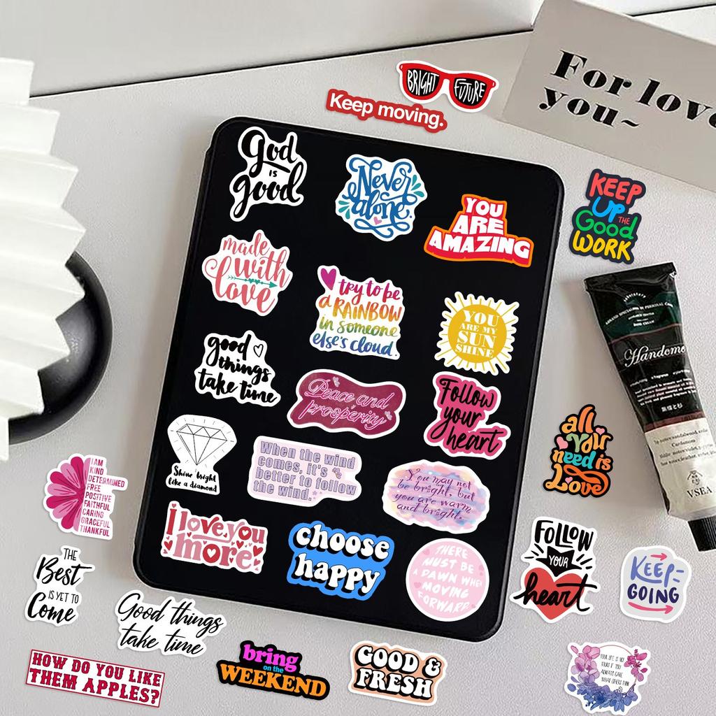312Pcs Positive Affirmation Stickers Decals Luggage Suitcase Bike Phone Sticker Self Affirmation Encouragement Slogans Sticker