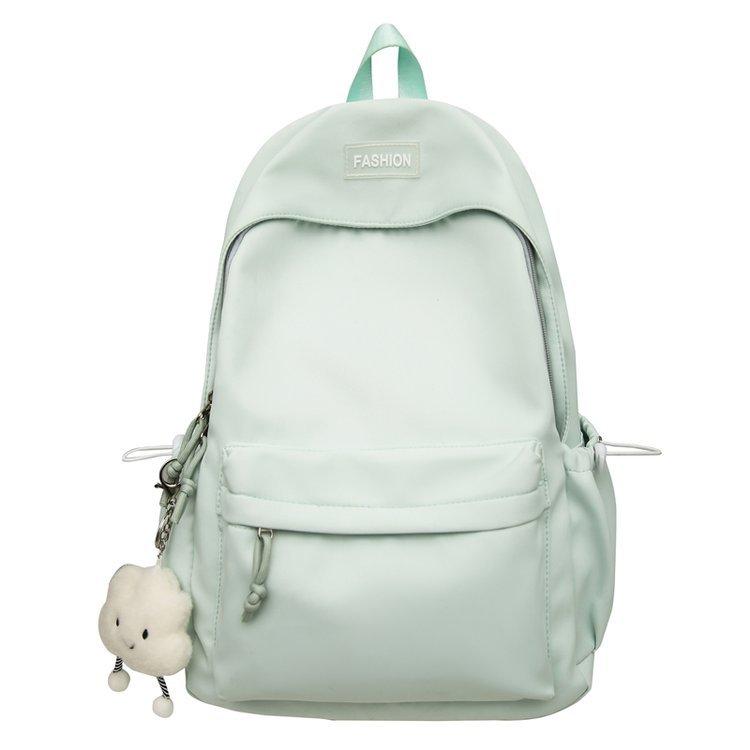 Schoolbag Solid Color ins Large Capacity Stylish Simple Versatile Travel School Bag Elementary School Elementary School Junior High School College