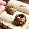 Sandalwood Luminous Stone Perfume Pendant – Hollow Gourd Car Ornament Bag Charm