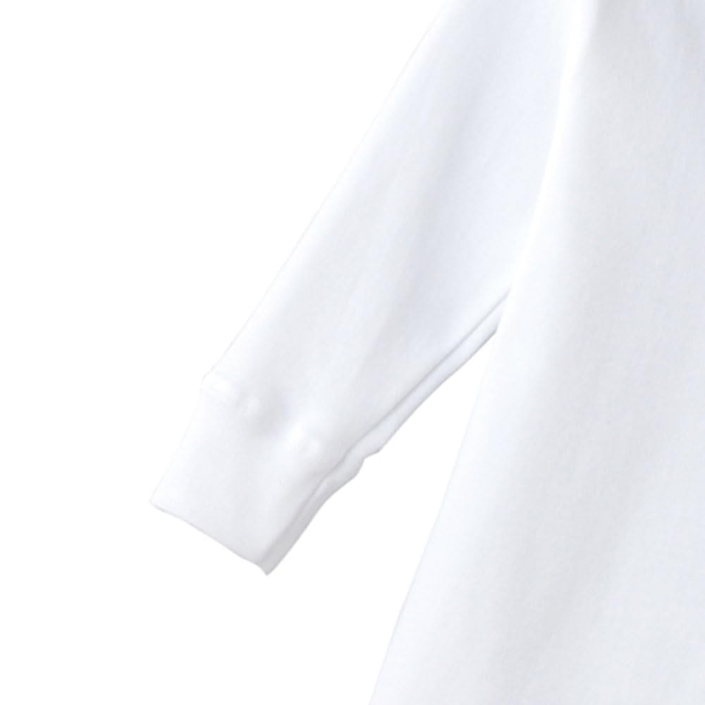 GUNZE Long Round Wide Indoor Antibacterial and Odor White Boys' Undershirts, 2-Piece Set, Sleeve, Neck, Collar, Fall/Winter Season, Drying, Resistant,
