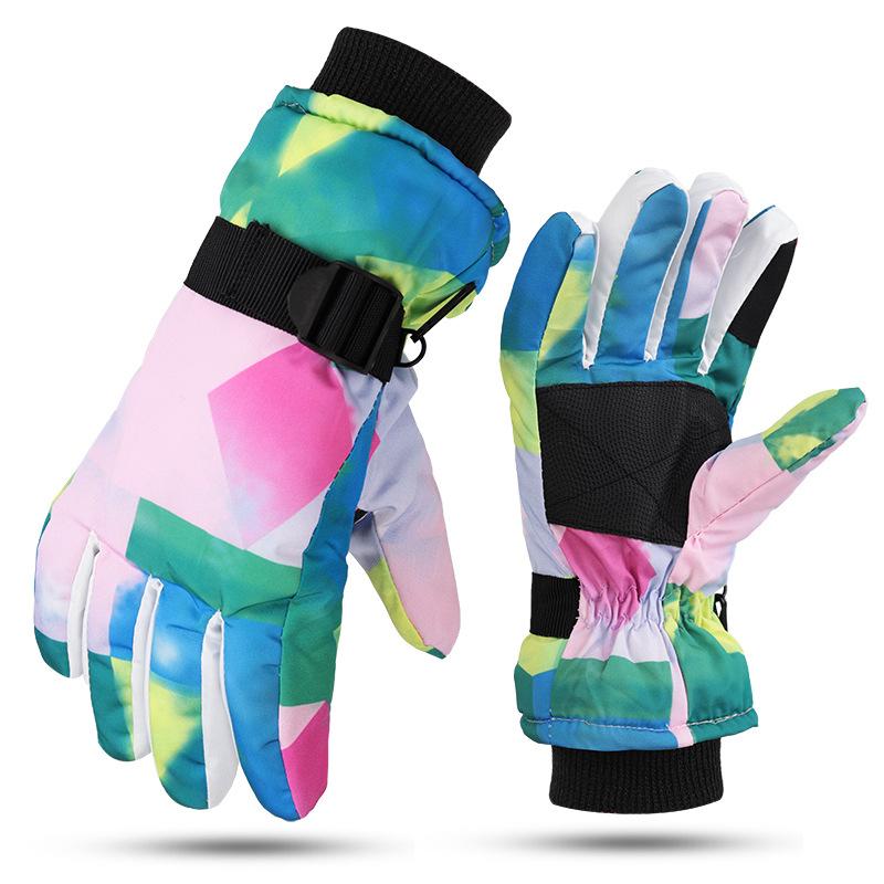 Adult Winter Waterproof Windproof Touch Screen Three Layers Thickened Keep Warm Non-slip Riding Skiing Gloves