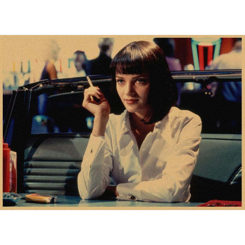 Pulp Fiction Retro Kraft Paper Poster - Classic Bar Wall Decoration