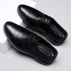 Fashion Genuine Leather Men Business Casual Shoes Luxury Brand Derby Shoes Soft Soled Formal Dress Shoes Pointed Wedding Oxford Footwear
