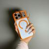 Transparent Case For iPhone 17 Air 16 15 14 Plus 13 12 11 Pro Max For Magsafe Wireless Charge Camera Stand Holder Lens Cover