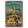 Mfoever  Metal Tin Sign Tour De France Cycling Wall Decoration Plaque Vintage Poster Iron Painting for Man Cave Home Cafe Garden Club Bar