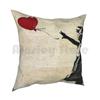 Banksys Girl With A Red Balloon Iii Pillow Case Printed Home Soft Throw Pillow London England United Kingdom Banksy