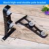 Aluminum Alloy Curtain Rod Bracket With White Double Rod Holders For Home Decor