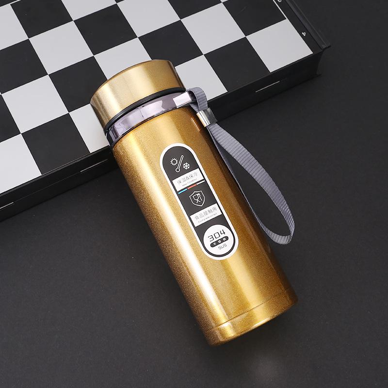 304 Stainless Steel Large-Capacity Insulated Water Cup with Smart Temperature Display and Handle