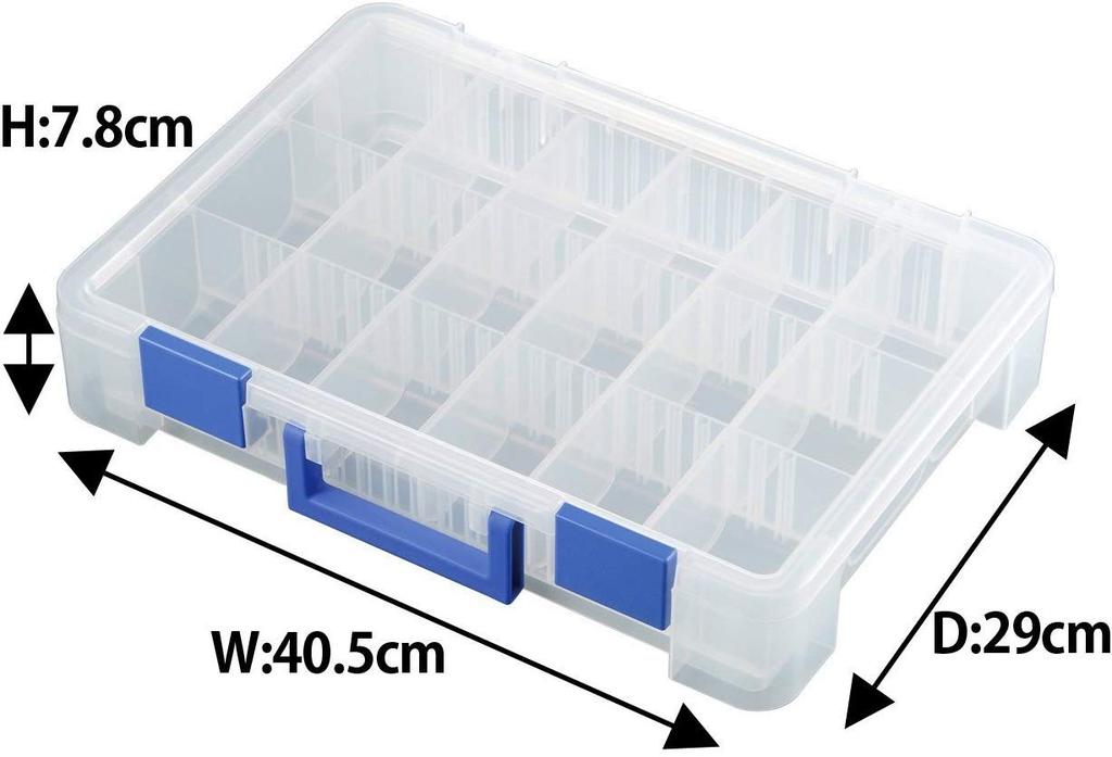 JEJ Astage Storage Box Parts Stocker Clear Depth 29 X Height X Width Cm Set of 6 of Set of 6 DIY Tool Box Fishing Tackle Case PS-400 7.8 40.5 PS-400