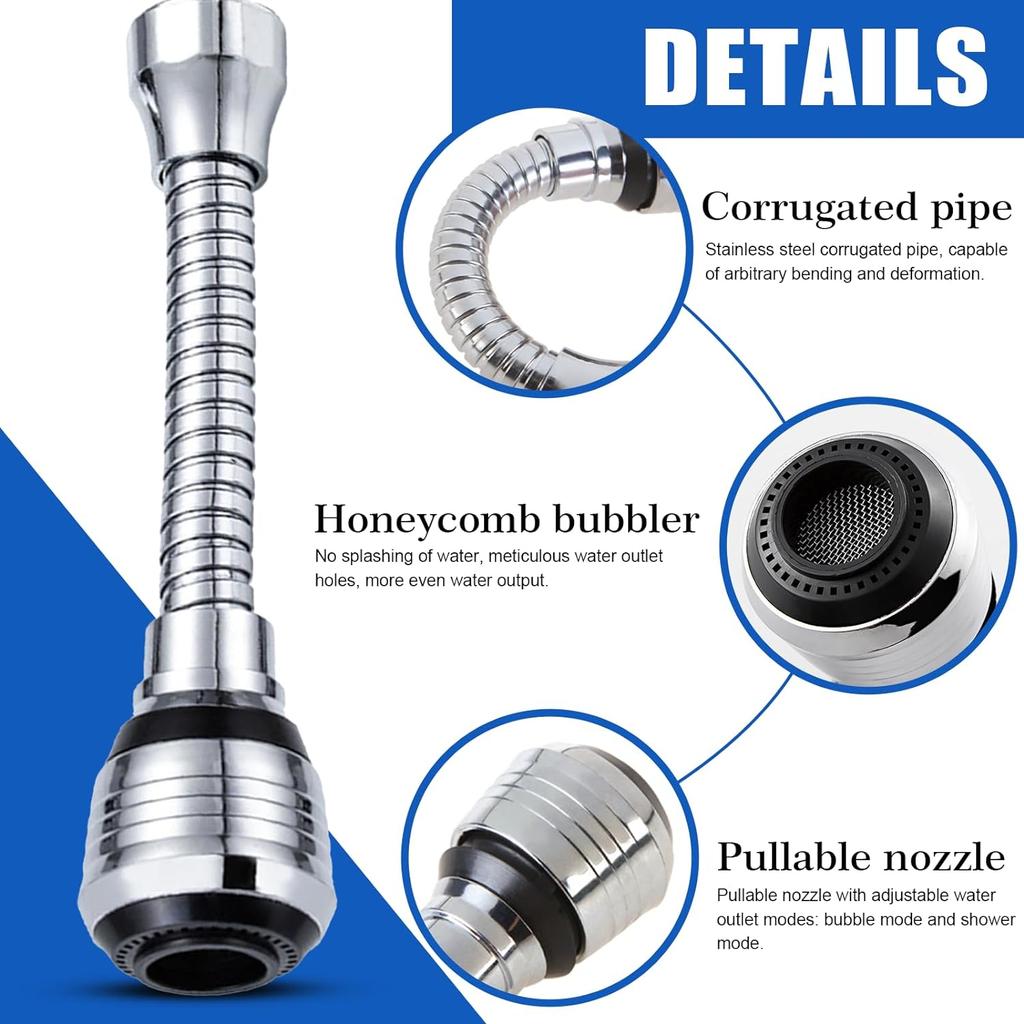 360 Rotate Swivel Water Saving Tap Aerator Diffuser Faucet Nozzle Filter Adapter