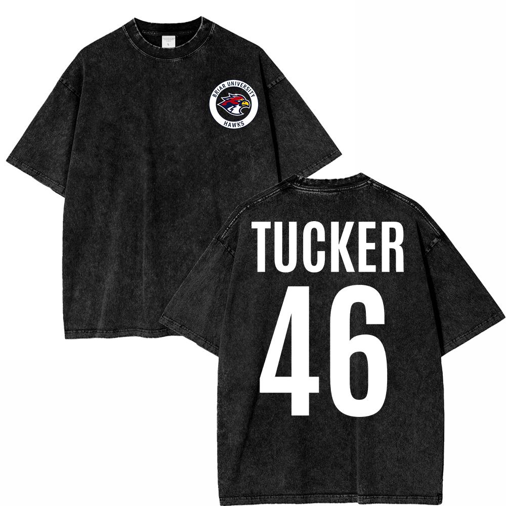 Cotton Vintage Washed Off Campus Graham 44 T Shirt Fashion Men Briar University Hawks Di Laurentis 66 Tucker 46 Tees Shirts Daily Wear Cool Top