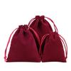 50 Pcs/Lot Soft Fabric Velvet Drawstring Gift Bags for Wedding Party Various Size Jewelry Package Elegant Pouches