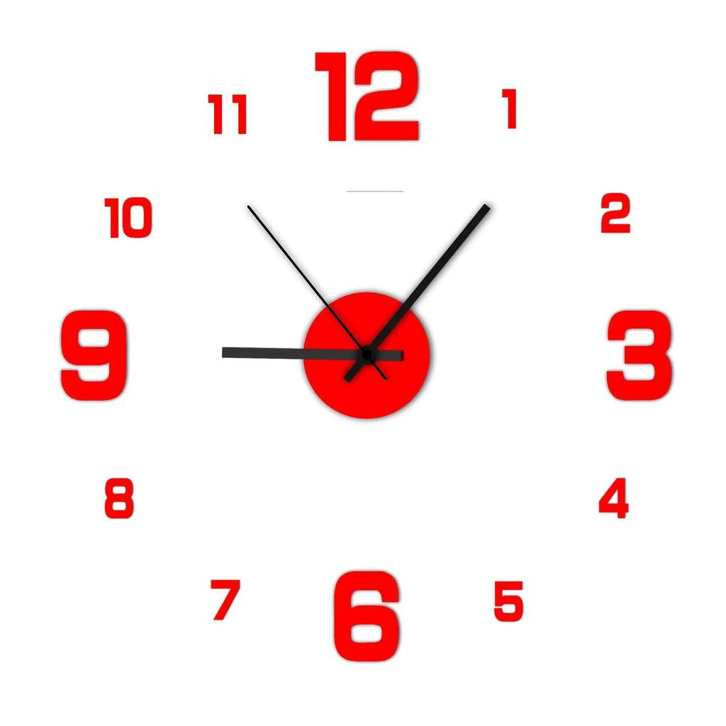 New 3D Luminous Wall Clock Modern Minimalist Style Frameless Acrylic DIY Digital Clock Mirror Effect Wall-Mounted Silent Clock