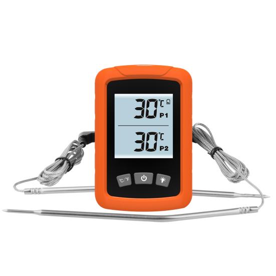 Wireless Digital Waterproof Instant Read Food Meat Cooking Remote Thermometer with Dual Probes