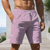 Men Plus Size Beach Shorts Abstract Black Gold Geometric Marble Print Drawstring Casual Swim Trunks For Summer Surfing Swimming