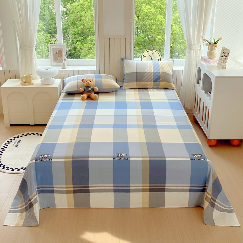 100% Cotton Floral Printing Bed Sheet Comfortable Skin Friendly Queen Flat Sheets for Bed High Quality Pure Cotton Bedsheet King