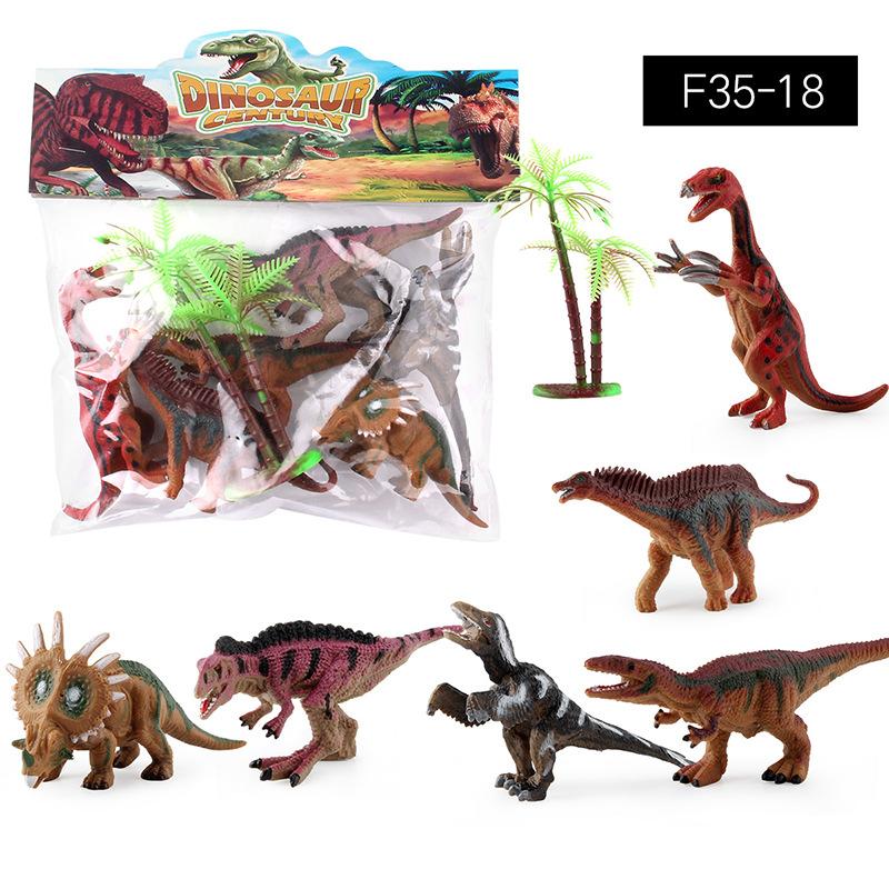 Direct Supply Of Jurassic Simulated Dinosaur Model Toys, Solid Plastic Dinosaur 7-Piece Set Of Static Ornaments